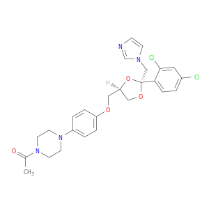 rel-1-乙酰基-4-[4-[[(2R,4R)-2-(2,4-二氯苯基)-2-(1H-咪唑-1-基甲基)-1,3-二氧戊环-4-基]甲氧基]苯基]哌嗪
