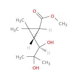Cyclopropanecarboxylicacid, 3-(1,2-dihydroxy-2-methylpropyl)-2,2-dimethyl-, methyl ester, [1R-[1a,3b(R*)]]- (9CI)