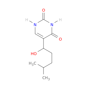 2,4(1H,3H)-Pyrimidinedione,5-(1-hydroxy-4-methylpentyl)-