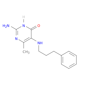 4(3H)-Pyrimidinone, 2-amino-6-methyl-5-[(3-phenylpropyl)amino]-