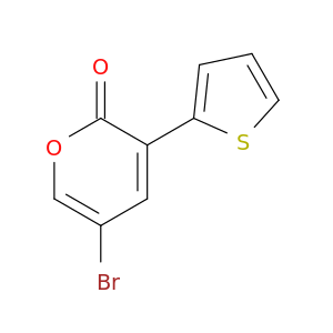 2H-Pyran-2-one, 5-bromo-3-(2-thienyl)-