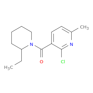 Piperidine, 1-[(2-chloro-6-methyl-3-pyridinyl)carbonyl]-2-ethyl-
