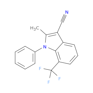 1H-Indole-3-carbonitrile, 2-methyl-1-phenyl-7-(trifluoromethyl)-