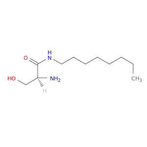 Propanamide, 2-amino-3-hydroxy-N-octyl-, (2S)-
