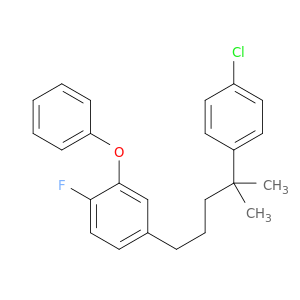 Benzene, 4-[4-(4-chlorophenyl)-4-methylpentyl]-1-fluoro-2-phenoxy-