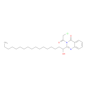 4(3H)-Quinazolinone, 3-(2-chloroacetyl)-2-(1-hydroxyheptadecyl)-