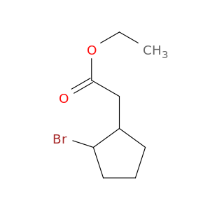 Cyclopentaneacetic acid, 2-bromo-, ethyl ester
