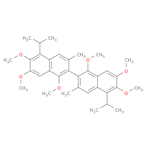 1,6,7-trimethoxy-3-methyl-5-propan-2-yl-2-(1,6,7-trimethoxy-3-methyl-5-propan-2-yl-naphthalen-2-yl)naphthalene