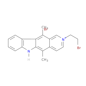 6H-Pyrido[4,3-b]carbazolium, 2-(2-bromoethyl)-5,11-dimethyl-, bromide