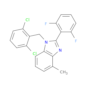 1H-Benzimidazole, 1-[(2,6-dichlorophenyl)methyl]-2-(2,6-difluorophenyl)-4-methyl-