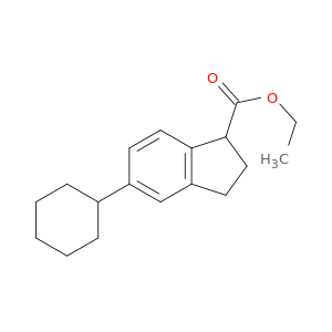 1H-Indene-1-carboxylic acid, 5-cyclohexyl-2,3-dihydro-, ethyl ester
