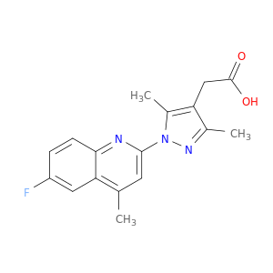 1H-Pyrazole-4-aceticacid, 1-(6-fluoro-4-methyl-2-quinolinyl)-3,5-dimethyl-