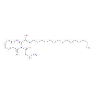 4(3H)-Quinazolinone, 3-(2-hydrazinylacetyl)-2-(1-hydroxyheptadecyl)-