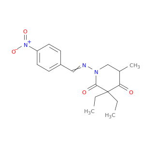 3,3-DIETHYL-5-METHYL-1-[(4-NITROPHENYL)METHYLIDENEAMINO]PIPERIDINE-2,4-DIONE