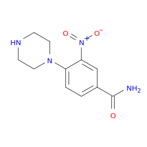 3-NITRO-4-PIPERAZIN-1-YLBENZAMIDE