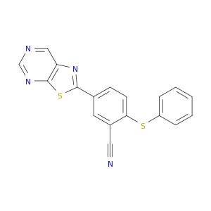 Benzonitrile, 2-(phenylthio)-5-thiazolo[5,4-d]pyrimidin-2-yl-