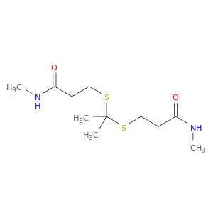 Propanamide, 3,3'-[(1-methylethylidene)bis(thio)]bis[N-methyl-