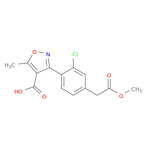 4-Isoxazolecarboxylicacid, 3-[2-chloro-4-(2-methoxy-2-oxoethyl)phenyl]-5-methyl-
