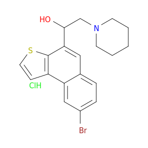 1-(8-bromonaphtho[2,1-b]thiophen-4-yl)-2-(piperidin-1-yl)ethanol hydrochloride(1:1)