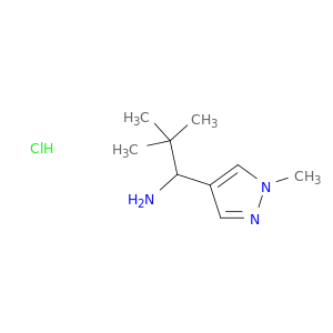 2,2-dimethyl-1-(1-methyl-1H-pyrazol-4-yl)propan-1-amine hydrochloride