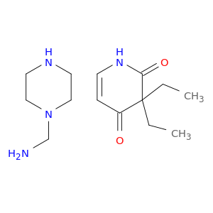 2,4(1H,3H)-Pyridinedione,3,3-diethyl-1-[(1-piperazinylamino)methyl]-