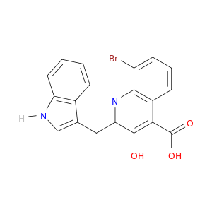 4-Quinolinecarboxylic acid, 8-bromo-3-hydroxy-2-(1H-indol-3-ylmethyl)-