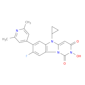 5-CYCLOPROPYL-7-(2,6-DIMETHYL-PYRIDIN-4-YL)-8-FLUORO-2-HYDROXYPYRIMIDO[1,6-A]BENZO[D]IMIDAZOLE-1,3(2H,5H)-DIONE
