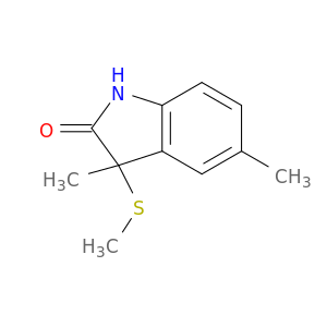 2H-Indol-2-one, 1,3-dihydro-3,5-dimethyl-3-(methylthio)-