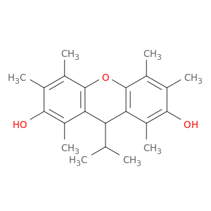 9H-Xanthene-2,7-diol, 1,3,4,5,6,8-hexamethyl-9-(1-methylethyl)-