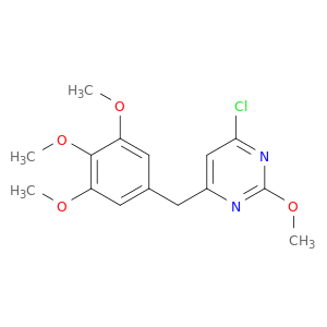 Pyrimidine,4-chloro-2-methoxy-6-[(3,4,5-trimethoxyphenyl)methyl]-