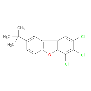 Dibenzofuran, 2,3,4-trichloro-8-(1,1-dimethylethyl)-