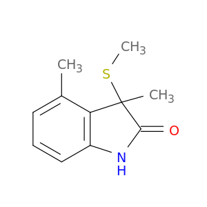 2H-Indol-2-one, 1,3-dihydro-3,4-dimethyl-3-(methylthio)-