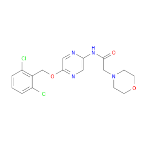 4-Morpholineacetamide, N-[5-[(2,6-dichlorophenyl)methoxy]pyrazinyl]-