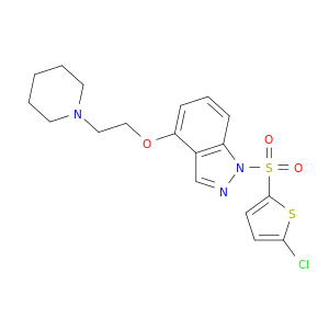 1H-Indazole, 1-[(5-chloro-2-thienyl)sulfonyl]-4-[2-(1-piperidinyl)ethoxy]-