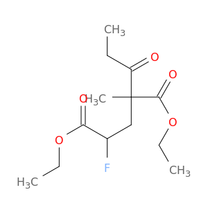 Pentanedioic acid, 4-fluoro-2-methyl-2-(1-oxopropyl)-, diethyl ester