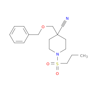 4-Piperidinecarbonitrile, 4-[(phenylmethoxy)methyl]-1-(propylsulfonyl)-