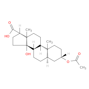 Androstane-17-carboxylicacid, 3-(acetyloxy)-14-hydroxy-, (3b,5b,14b,17b)- (9CI)