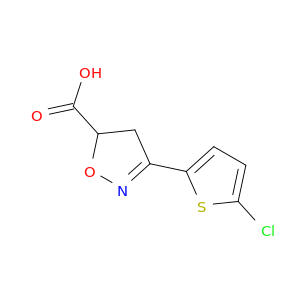 3-(5-chlorothiophen-2-yl)-4,5-dihydro-1,2-oxazole-5-carboxylic acid