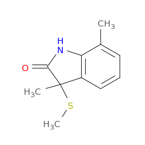 2H-Indol-2-one, 1,3-dihydro-3,7-dimethyl-3-(methylthio)-