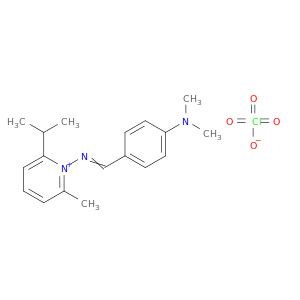 1-(((4-(DIMETHYLAMINO)PHENYL)METHYLENE)AMINO)-2-METHYL-6-(ISOPROPYL)PYRIDINIUM PERCHLORATE