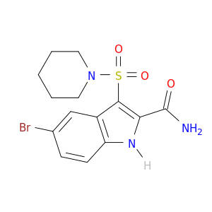 1H-Indole-2-carboxamide, 5-bromo-3-(1-piperidinylsulfonyl)-