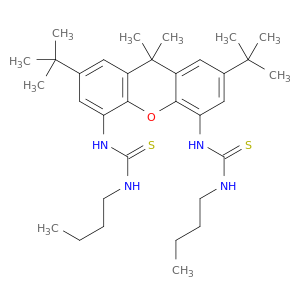 4,5-双-[N′-(丁基)硫脲基]-2,7-二叔丁基-9,9-二甲基氧杂蒽
