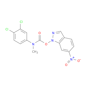 Carbanilic acid,3,4-dichloro-, (6-nitro-1H-indazol-1-yl)methyl ester (8CI)