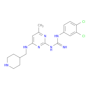 1-[3,4-dichlorophenyl]-3-[4-methyl-6-[[4-piperidylmethyl]amino]-2-pyrimidinyl]guanidine