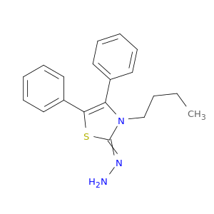 2(3H)-Thiazolone, 3-butyl-4,5-diphenyl-, hydrazone