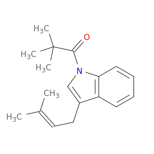 1H-Indole, 1-(2,2-dimethyl-1-oxopropyl)-3-(3-methyl-2-butenyl)-