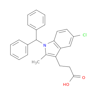 1H-Indole-3-propanoic acid, 5-chloro-1-(diphenylmethyl)-2-methyl-