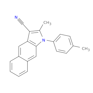 1H-Benz[f]indole-3-carbonitrile, 2-methyl-1-(4-methylphenyl)-