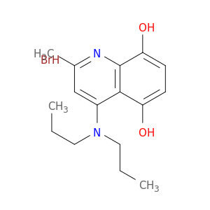 5,8-Quinolinediol, 4-(dipropylamino)-2-methyl-, hydrobromide