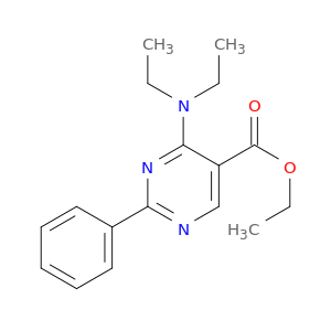5-Pyrimidinecarboxylic acid, 4-(diethylamino)-2-phenyl-, ethyl ester
